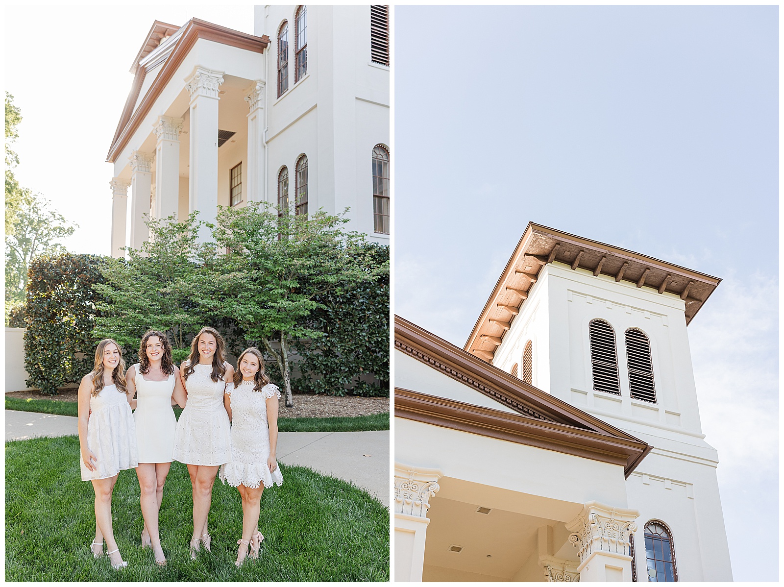 College senior portrait session at Wofford College in Spartanburg SC
