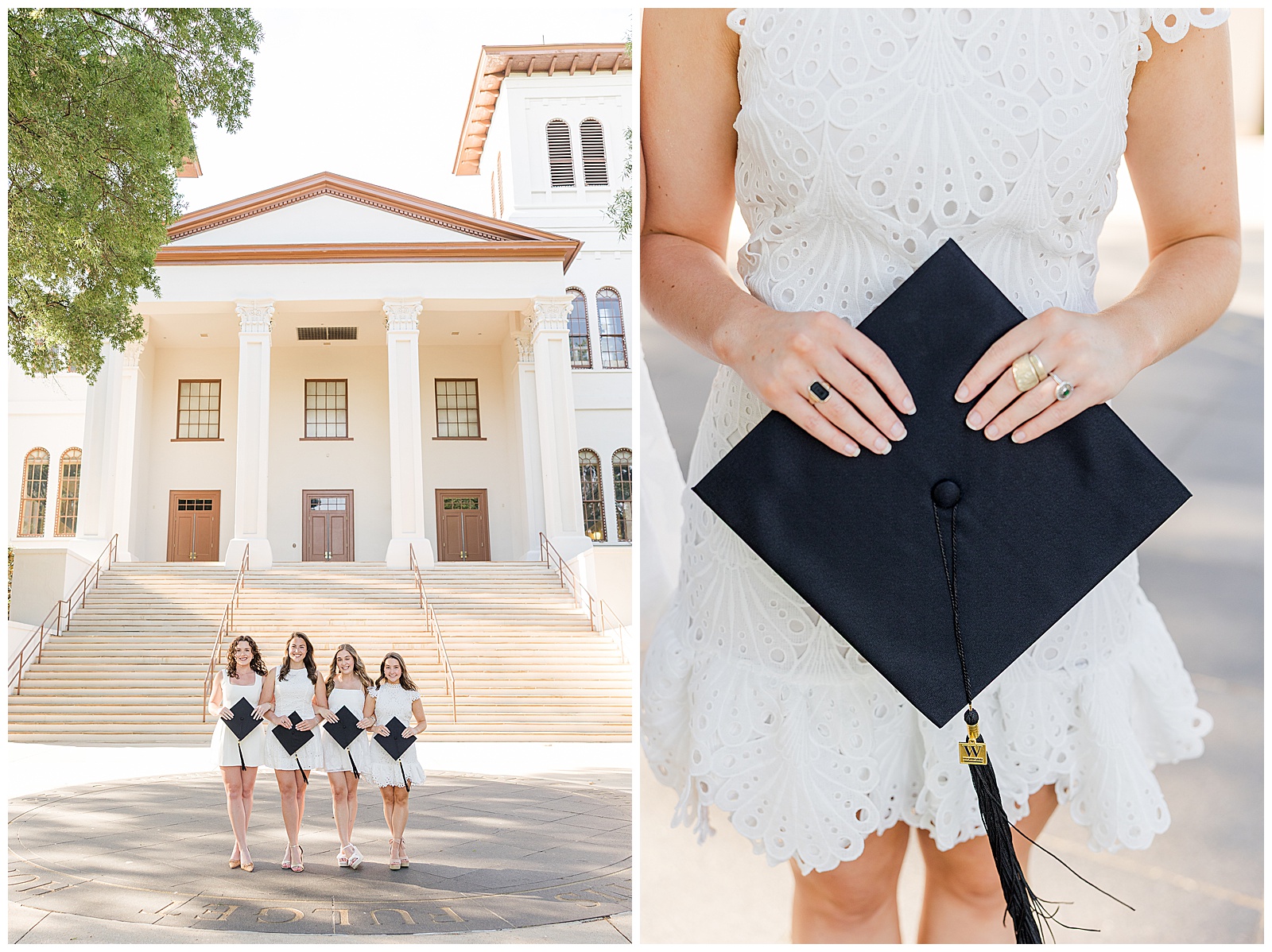 College senior portrait session at Wofford College in Spartanburg SC