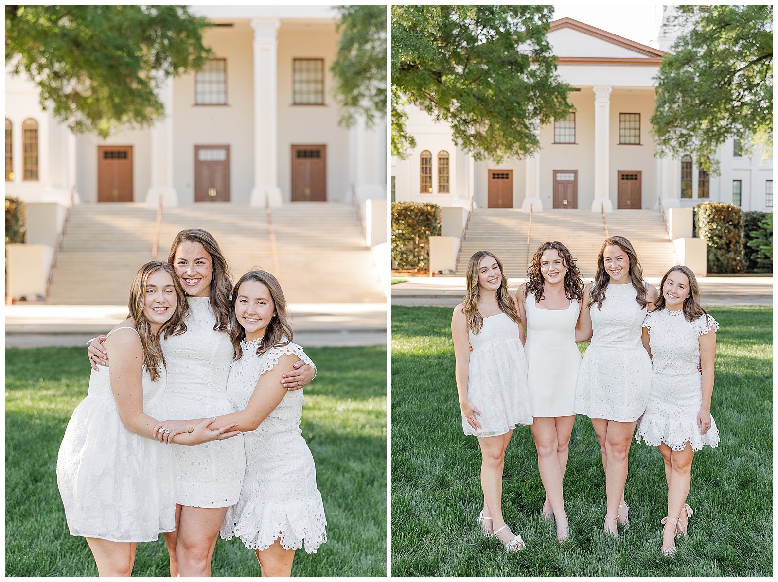 College senior portrait session at Wofford College in Spartanburg SC
