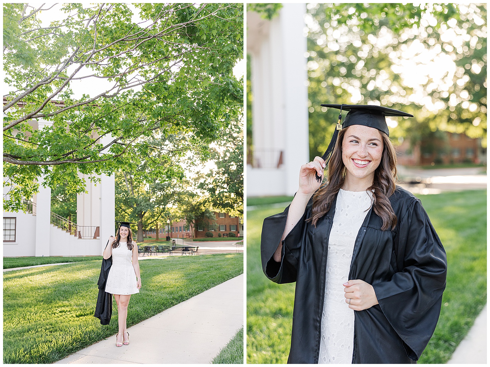 College senior portrait session at Wofford College in Spartanburg SC