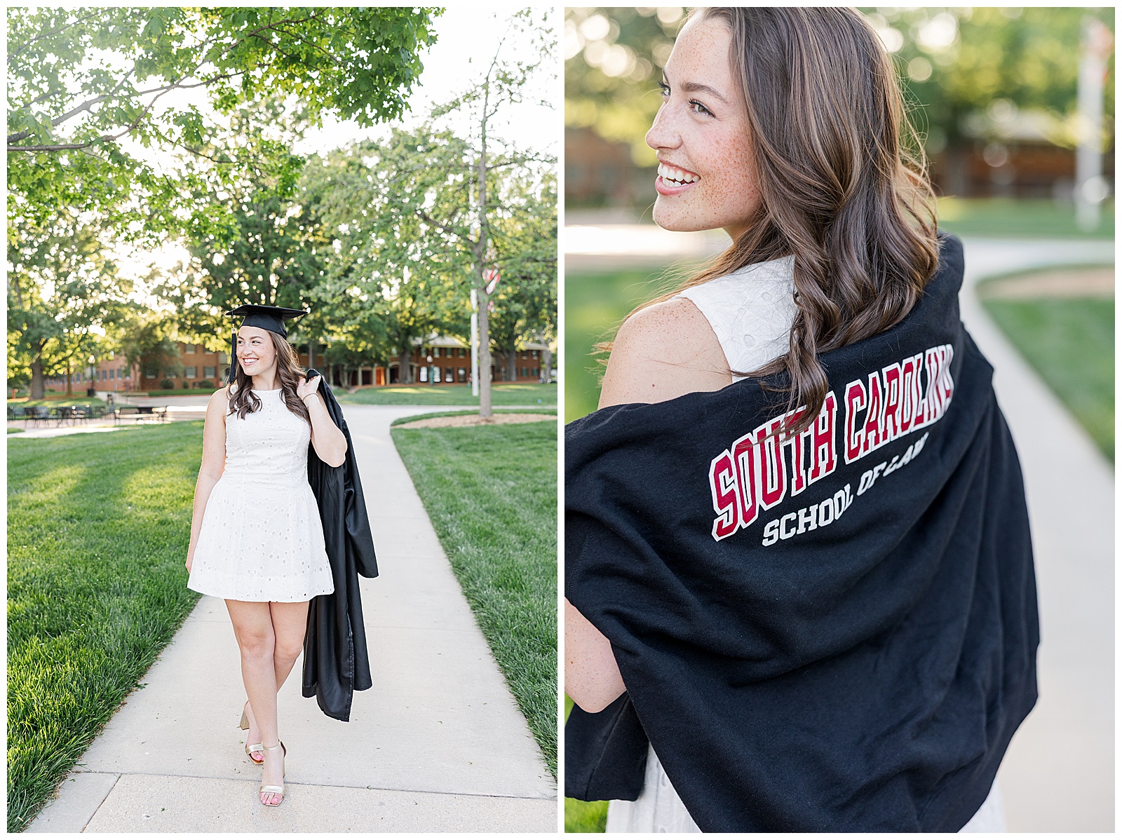 College senior portrait session at Wofford College in Spartanburg SC